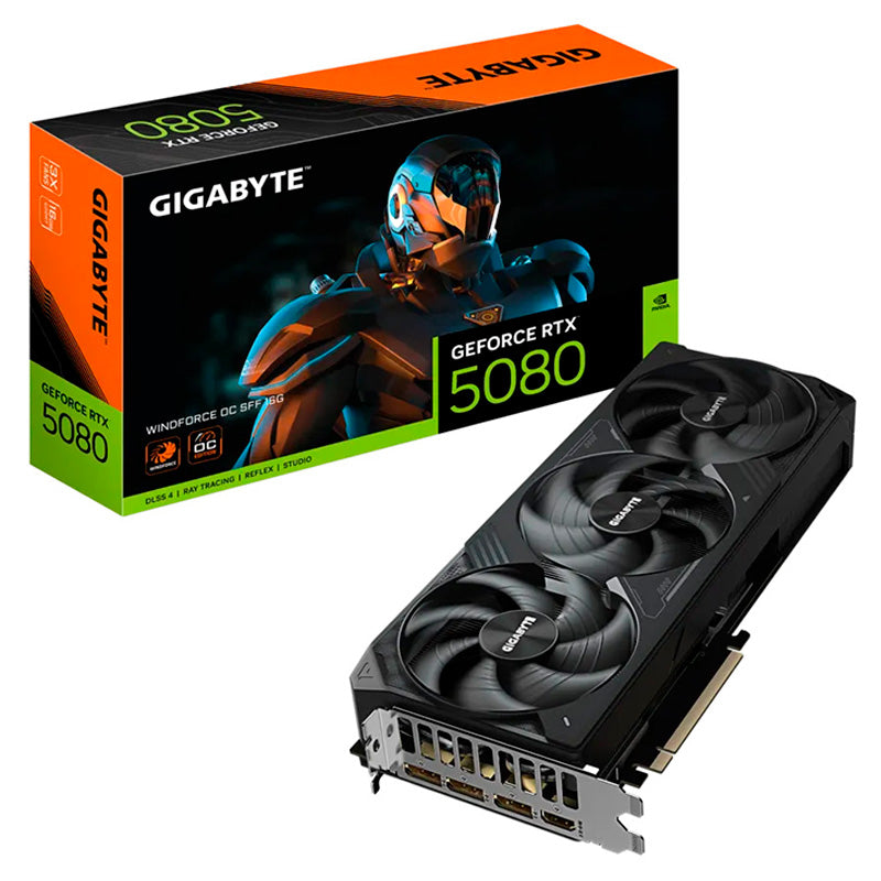 Tarjeta Gráfica Gigabyte GeForce RTX 5080 WindForce SFF 16GB GDDR7