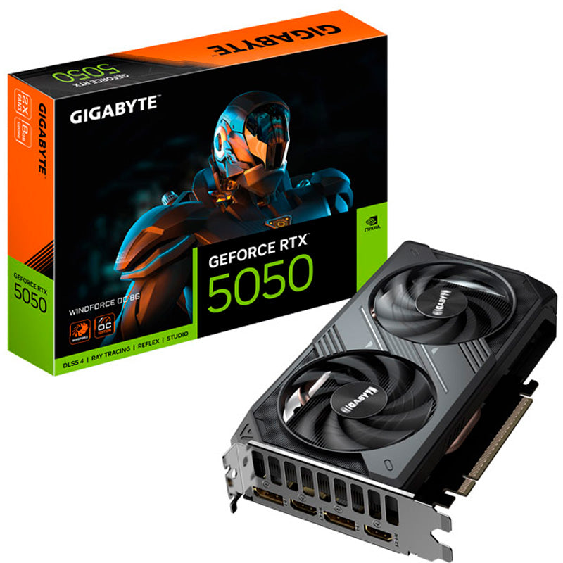 Tarjeta Gráfica Gigabyte GeForce RTX 5050 WindForce OC 8GB GDDR6 DLSS4
