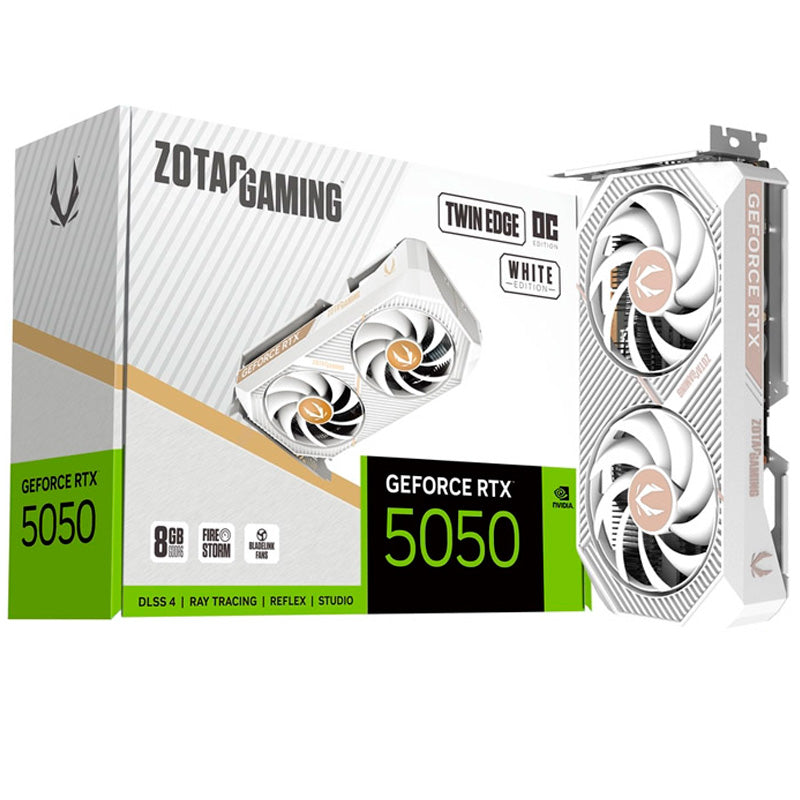 Tarjeta Gráfica Zotac Gaming GeForce RTX 5050 Twin Edge OC White Edition 8GB GDDR6